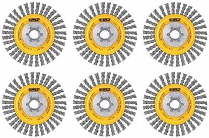 Picture of DEWALT, 4 IN X 5/8-11 HP .020 CARBON STRINGER WIRE WHEEL, 6 CT - 15492