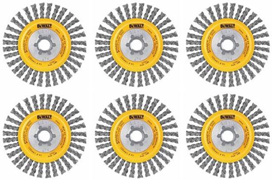 Picture of DEWALT, 4 IN X 5/8-11 HP .020 CARBON STRINGER WIRE WHEEL, 6 CT - 15492