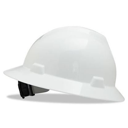Picture of 33415 - WHITE V-GARD HAT W/RATCH SLOTTED FULL BRIM